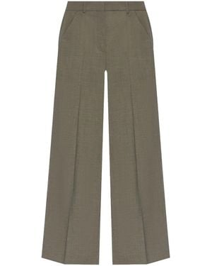 KENZO Wide-Leg Wool Pants - Grey