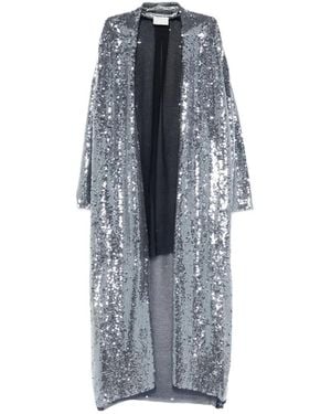 forte_forte Sequin-Embellished Coat - Blue