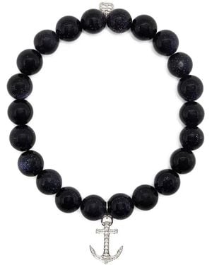 Sydney Evan 14Kt Goldstone Beaded Bracelet - Black