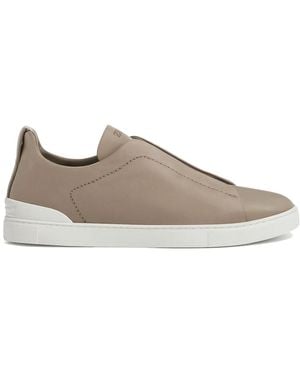 ZEGNA Triple Stitch Secondskin Trainers - Brown