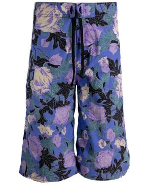 ERL Floral Swim Shorts - Blue