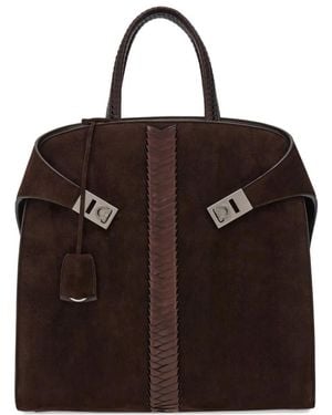Ferragamo Hug Tote Bag - Braun