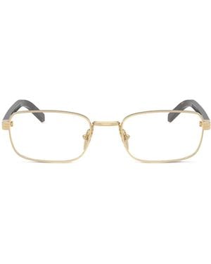 Prada Bril Met Rechthoekig Montuur - Metallic