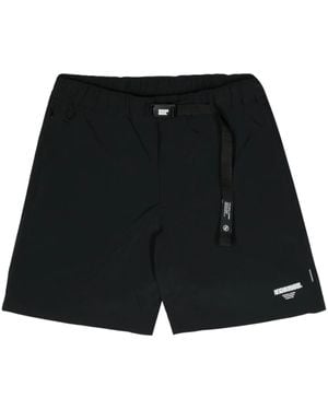 Neighborhood Multifunctional Drawstring-Waist Shorts - Black
