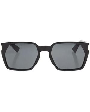 Saint Laurent Geometric-Frame Sunglasses - Grey