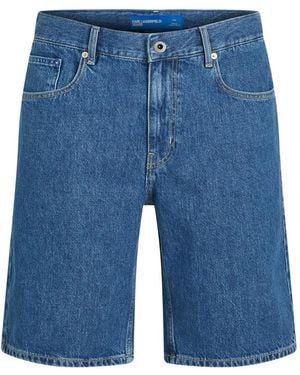 KARL LAGERFELD Five-Pocket Shorts - Blue