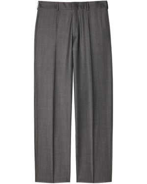 Paul Smith Straight-Fit Check Wool Trousers - Grey