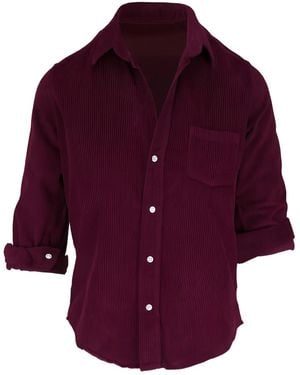 Frank & Eileen Barry Pocket Corduroy Shirt - Purple