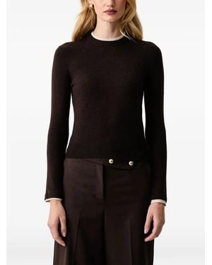 ARMANI EXCHANGE Pull À Bords Côtelés Contrastants - Noir