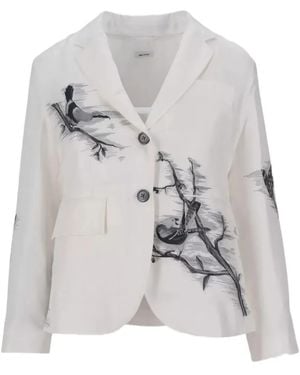 Thom Browne Bird Print Jacket - Grey