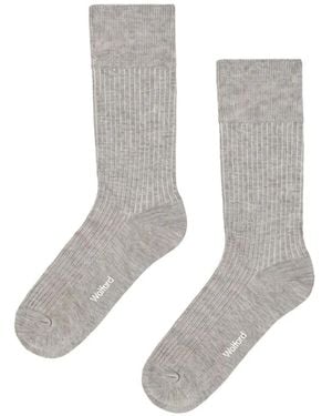 Wolford Ribbed Stretch-Cotton Socks - White