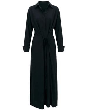 Sportmax Tie-Front Shirt Dress - Black