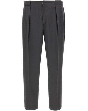 Briglia 1949 Double-Pleated Wool Trousers - Grey