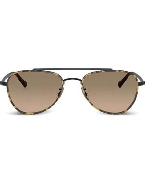 Oliver Peoples Sacoye Pilot-Frame Sunglasses - Black