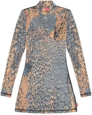 DIESEL D-Eleo Abstract-Print Minidress - Blue
