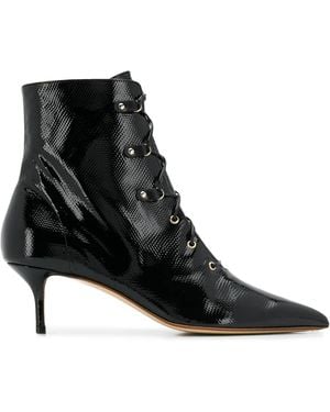 Francesco Russo Lace-Up Ankle Boots - Black