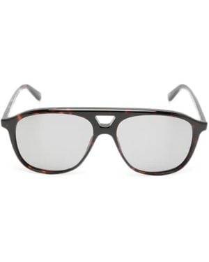 Chimi Tortoiseshell-Effect Pilot Sunglasses - Grey