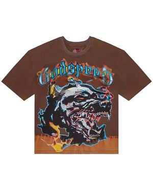 Godspeed Off The Leash Graphic-Print T-Shirt - Brown