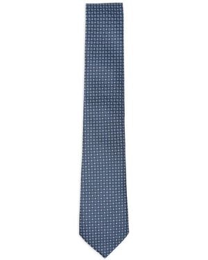 Canali Patterned Tie - Blau