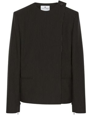 Courreges Pinstriped Blazer - Black