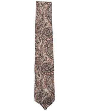 Dell'Oglio Martin Paisley-Pattern Tie - White