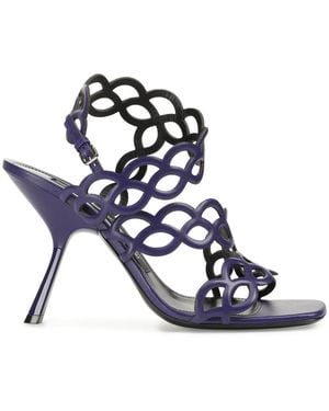 Sergio Rossi Sr Mermaid 60Mm Leather Sandals - Blue