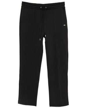 Michael Kors Logo-Plaque Drawstring Pants - Black