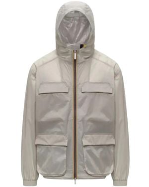 K-Way Hooded Pocket Jacket - Grey