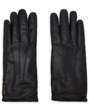 Moorer Logo Detail Gloves - Black