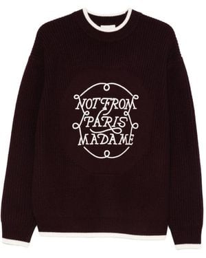 Drole de Monsieur Embroidered Jumper - Black