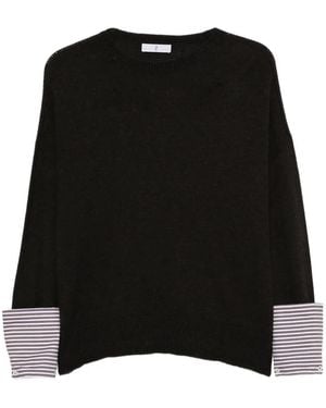 Whyci Pull À Poignets Rayés - Black