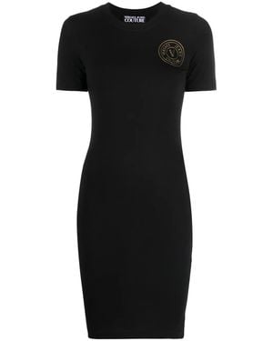 Versace Jeans Couture Abito Modello T-Shirt V-Emblem - Nero
