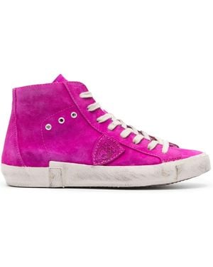 Philippe Model Paris Logo-Patch Trainers - Pink