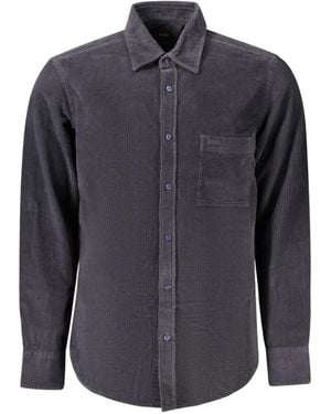 BOSS Corduroy Chest-Pocket Shirt - Blue