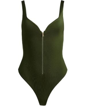 Alice + Olivia Tuta Intera Eve Con Zip - Verde