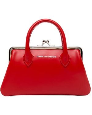 Comme des Garçons Small Logo-Print Wallet - Red