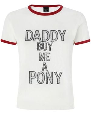 Pinko Slogan-Print T-Shirt - White