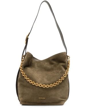 Michael Kors Large Nolita Chain-Link Leather Shoulder Bag - Metallic