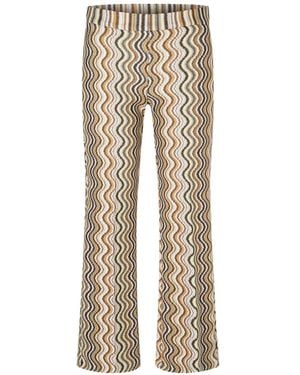 Cambio Faith Wave-Print Pants - Natural
