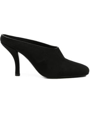 TOTEME Contour Suede Mules - Black