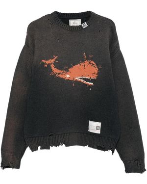 Maison Mihara Yasuhiro インターシャニット セーター - ブラック