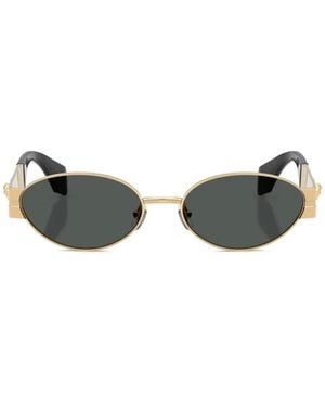Versace Oval-Frame Sunglasses - Metallic