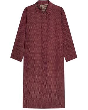 Dries Van Noten ジャカードドット コート - レッド