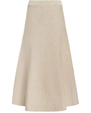 Gabriela Hearst Freddie Midi Skirt - Natural