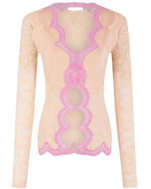 Rabanne Top Con Finiture - Rosa