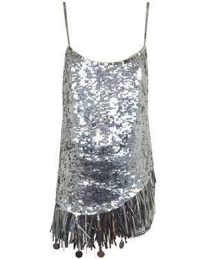 ANDAMANE Jagger Disco Mini Dress - White