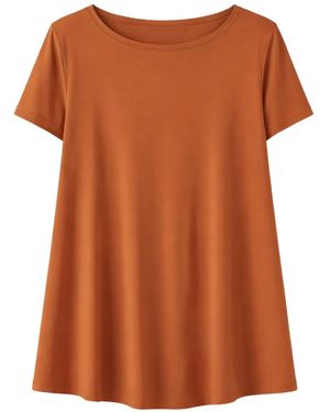 Maliparmi Curved-Hem T-Shirt - Orange