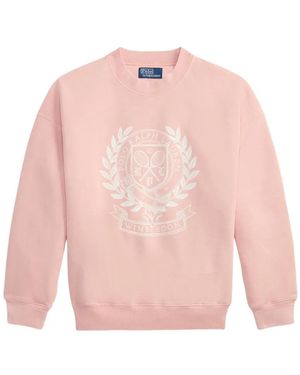 Polo Ralph Lauren Wimbledon Crest-Embroidered Sweatshirt - Pink