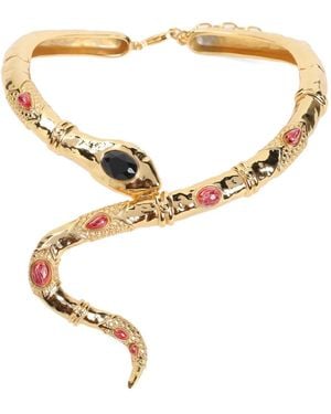 Roberto Cavalli Snake-Embellished Necklace - Metallic