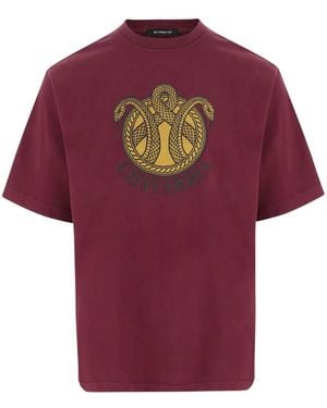 Willy Chavarria Snake Crest Graphic-Print T-Shirt - Red